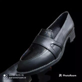 کفش زنانه پاشنه 4سانتی مدل ساعتی رویه چرم بیاله