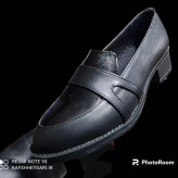 کفش زنانه پاشنه 4سانتی مدل ساعتی رویه چرم بیاله