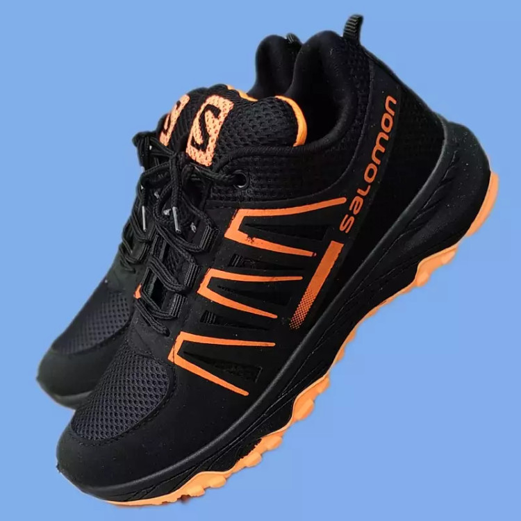 کتونی سالمون ست زنانه مردانه مشکی نارنجی