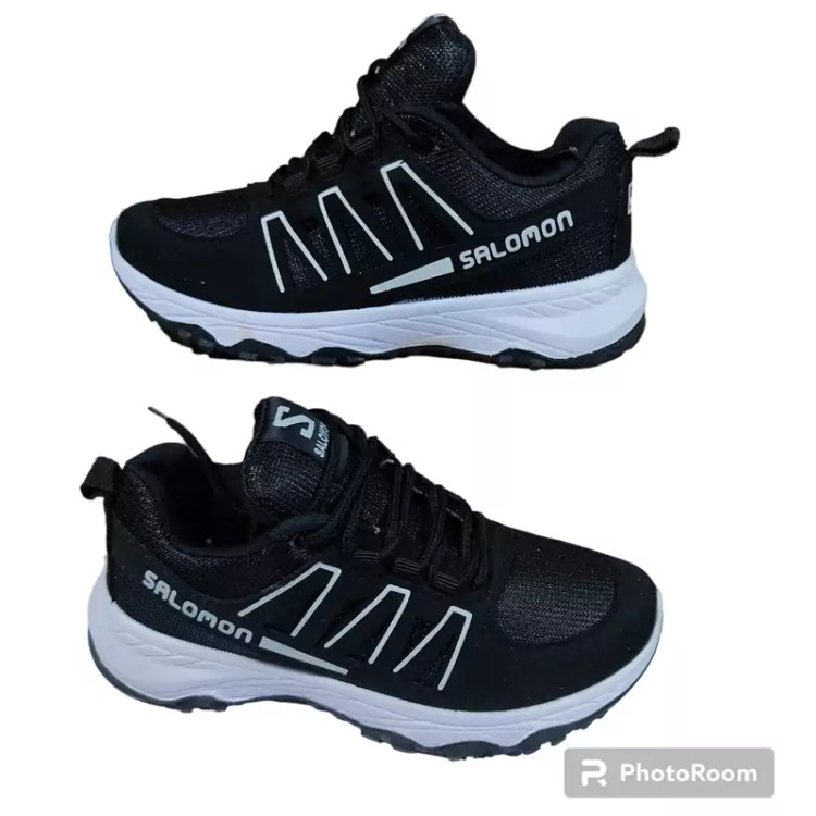 کتانی سالمون ست زنانه مردانه  مشکی سفید