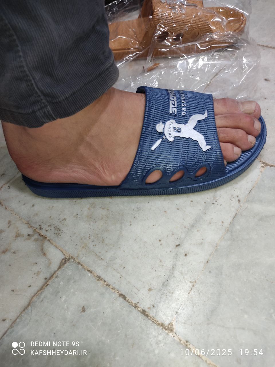دمپایی نرم ژله ای مردانه ضد لغزش مدل بیسبال