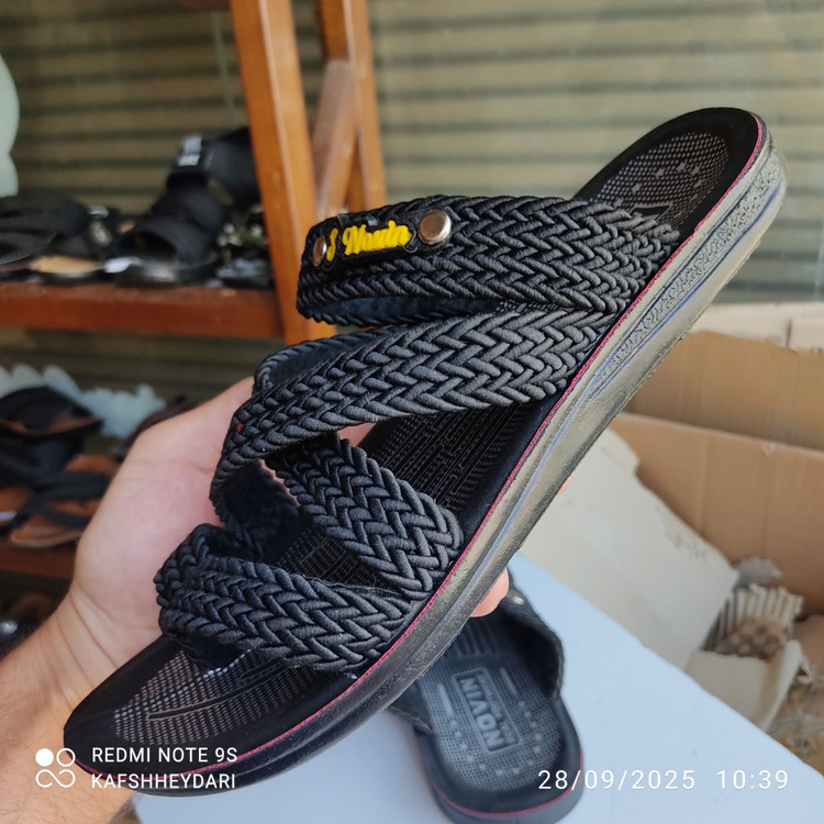 صندل کنفی مردانه نمای بغل