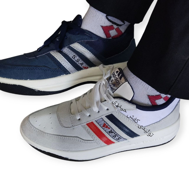 کفش کار آدیداس 3 خط مردانه ssaچرم طبیعی