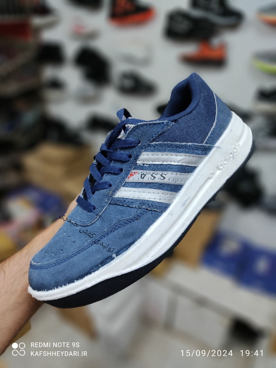 کفش کار آدیداس 3 خط مردانه ssaچرم طبیعی