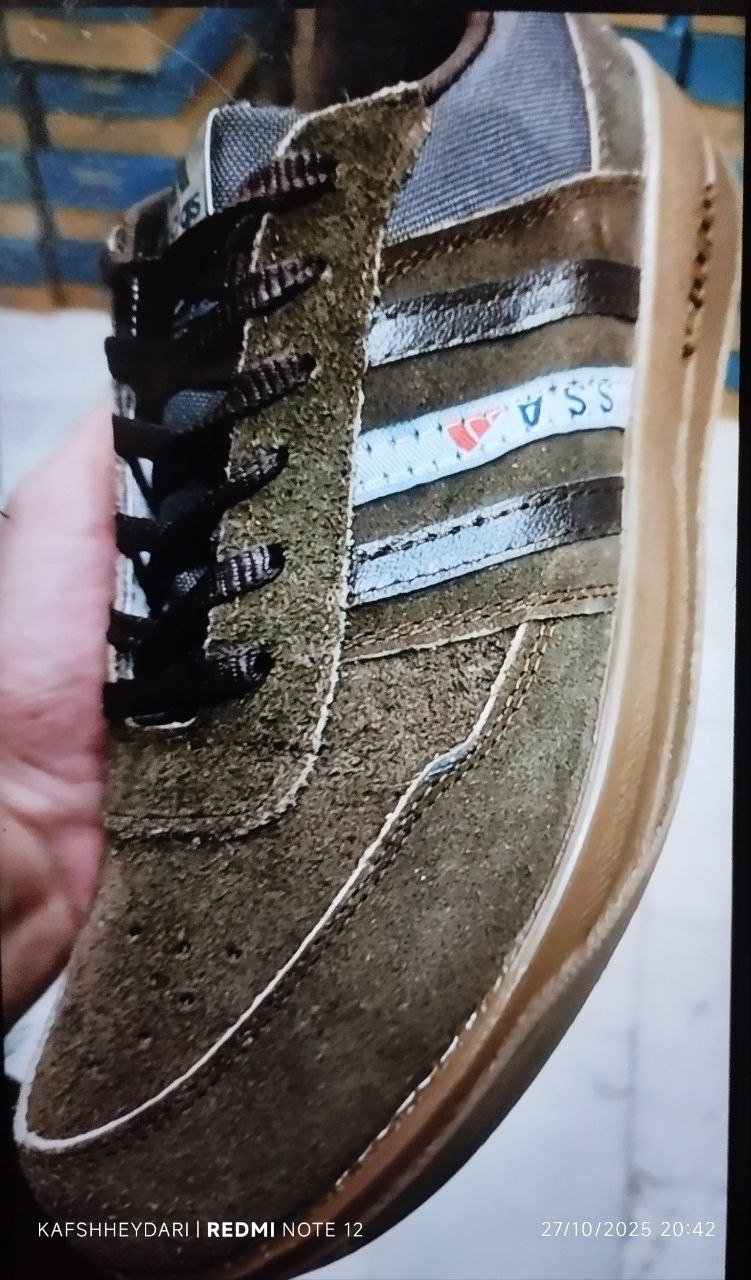 کفش کار انفالوس مردانه چرم طبیعی SSAوSFS