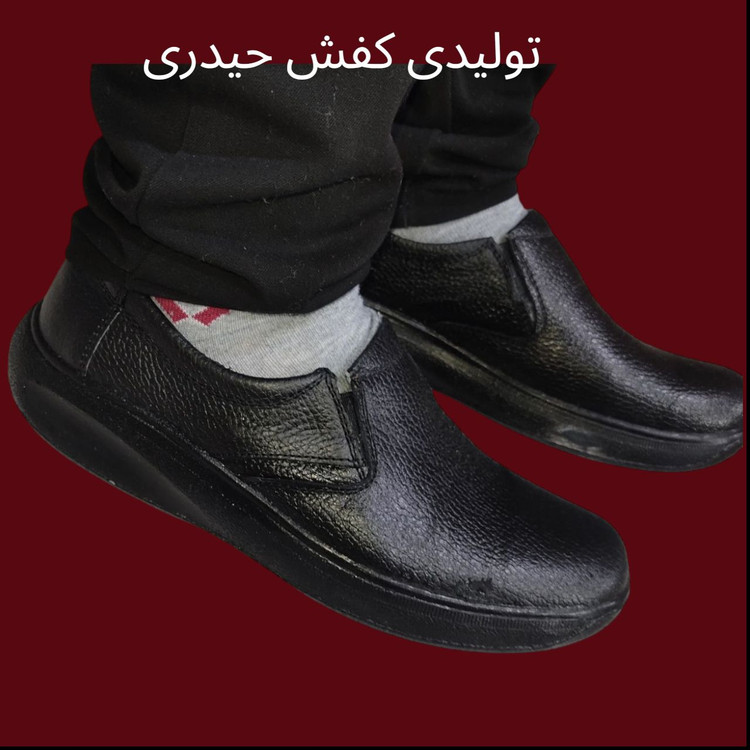 کفش طبی چرم مردانه نمای پشت
