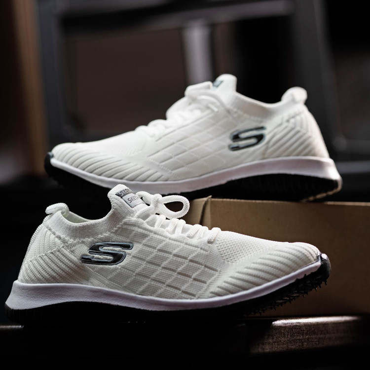 کتانی راحتی بافت جورابی اسکیچرز پیاده روی با زیره ایربولینگ - تصویر 6