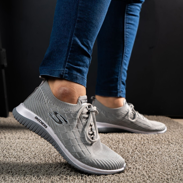 کتانی راحتی بافت جورابی اسکیچرز پیاده روی با زیره ایربولینگ - تصویر 7